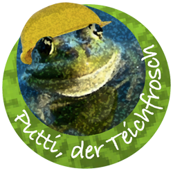 Putti, der Teichfrosch